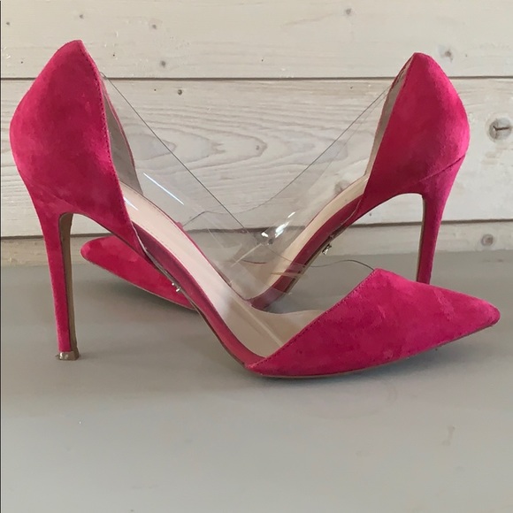 Classic pointed toe & clear lucite panel heels - Picture 2 of 5